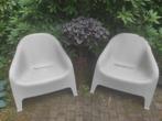 IKEA Skarpö twee tuinstoelen wit, Tuin en Terras, Tuinstoelen, Ophalen of Verzenden, Zo goed als nieuw, Kunststof