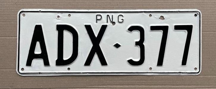 Nummerplaat kentekenplaat Papua New Guinea, Verzamelen, Overige Verzamelen, Gebruikt, Ophalen of Verzenden