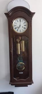 AMS noten houten regulateur Afmeting: 97 x 32 x 17 cm, Ophalen, Zo goed als nieuw, Analoog, Wandklok