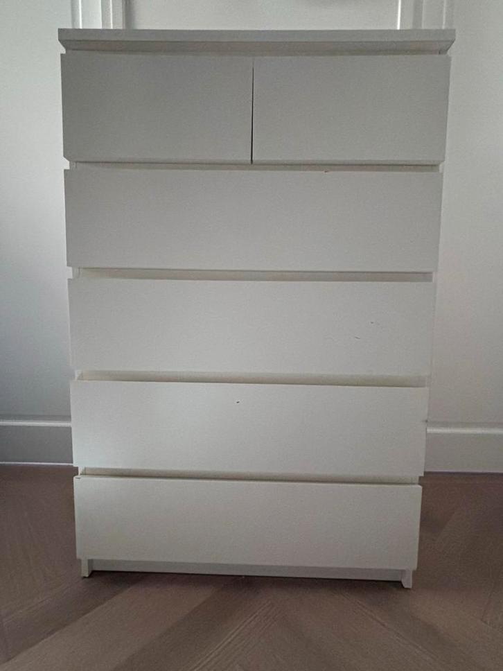 IKEA Malm ladekast 6 lades - gebruikt, Huis en Inrichting, Kasten | Kledingkasten, Gebruikt, 100 tot 150 cm, 50 tot 100 cm, 25 tot 50 cm