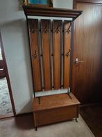 Antieke Houten Kapstok met Bankje, Huis en Inrichting, Woonaccessoires | Kapstokken, Gebruikt, Ophalen of Verzenden, Staande kapstok