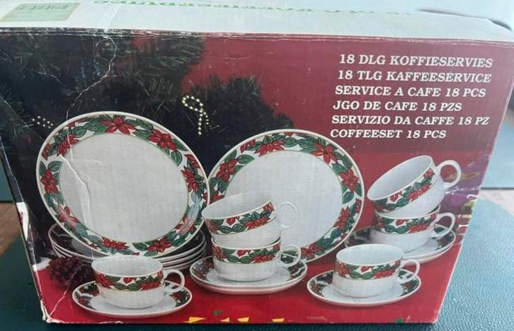 18 delig kerst koffieservies nieuw, Antiek en Kunst, Antiek | Servies compleet, Ophalen of Verzenden