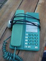 Vintage groen groene telefoon met druktoetsen, Telecommunicatie, Vaste telefoons | Niet Draadloos, Gebruikt, Ophalen of Verzenden