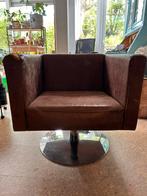 Leren designstoel/fauteuil van Offecct, Huis en Inrichting, Fauteuils, Ophalen, Gebruikt, Minder dan 75 cm, 50 tot 75 cm