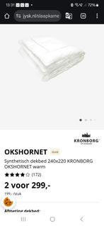 Jysk Kronborg Okshornet Dekbed 240x220 - Winterdekbed, Wit, Tweepersoons, Ophalen of Verzenden, Deken of Dekbed