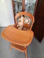 Houten kinderstoel met eetblad - Kibofa, Kinderen en Baby's, Ophalen of Verzenden, Gebruikt, Meegroeistoel, Afneembaar eetblad