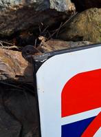 Mega groot XXL emaille bord van het Franse merk PILE wonder., Ophalen, Reclamebord, Gebruikt, .