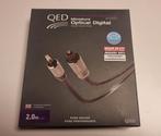 QED Performance Toslink to Mini Toslink Graphite 2m, Ophalen of Verzenden, Zo goed als nieuw, Minder dan 2 meter, Optische kabel