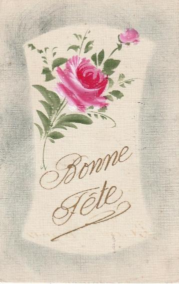 ROOS ROZEN SOORT ZIJDE KAART UIT 1912 ZEER MOOI KAART KH159 beschikbaar voor biedingen