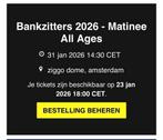 Kaartje bankzitters golden circle, Tickets en Kaartjes, Concerten | Nederlandstalig, Eén persoon, Januari