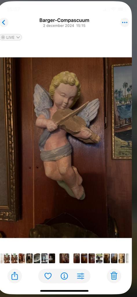 Antiek Engelenbeeldje met Viool, Antiek en Kunst, Kunst | Beelden en Houtsnijwerken, Ophalen