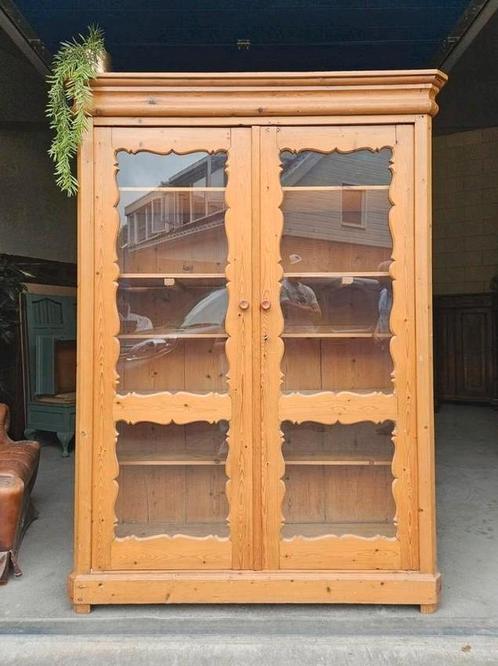 Antieke brocante XL Biedermeier meidenkast vintage kast, Antiek en Kunst, Curiosa en Brocante, Ophalen of Verzenden
