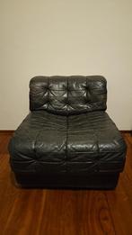 Stoelen Van De Sede DS 11 Zwart Leer (2 Zitelementen + Poef), Ophalen, Gebruikt, Design / Vintage, 50 tot 75 cm