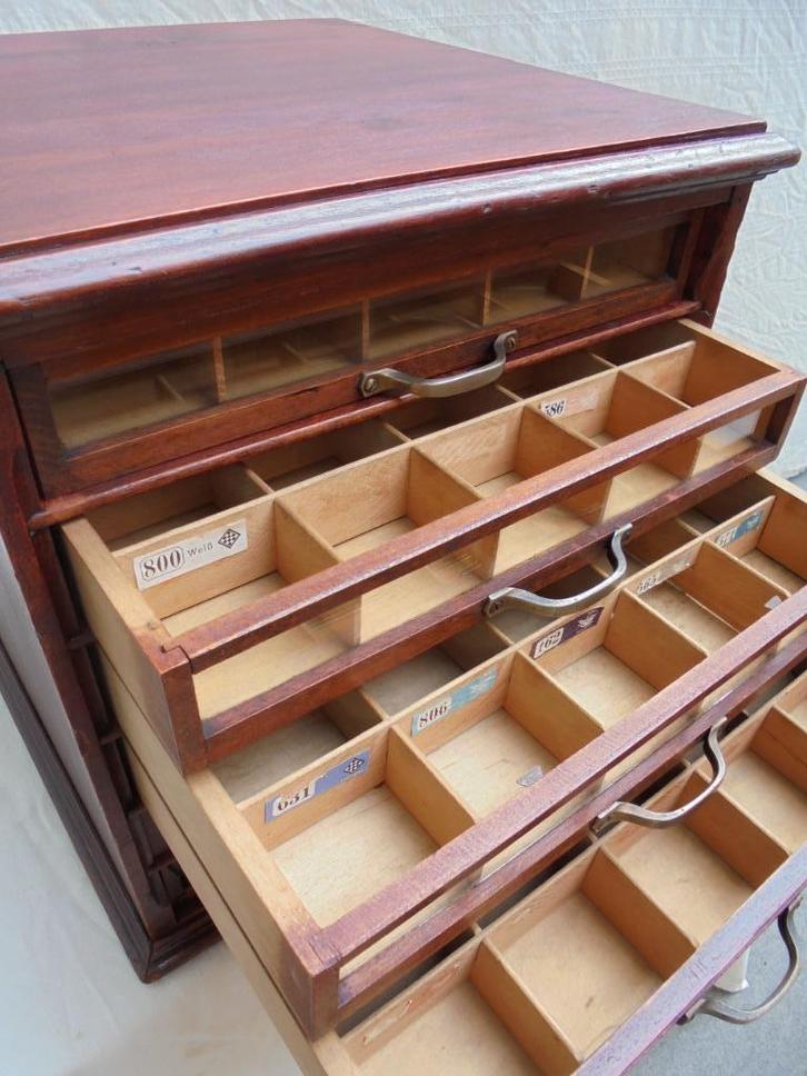 fourniturenkast naaigarenkastje garen ladekast, Antiek en Kunst, Curiosa en Brocante, Ophalen of Verzenden