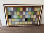 Glas in lood raam - 118cm/78cm, Doe-het-zelf en Verbouw, Glas en Ramen, Ophalen, Gevelraam of Ruit, Gebruikt, 80 tot 120 cm