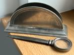 Tin zilvertin briefopener vergrootglas posthouder 2-1 koop, Antiek en Kunst, Ophalen of Verzenden
