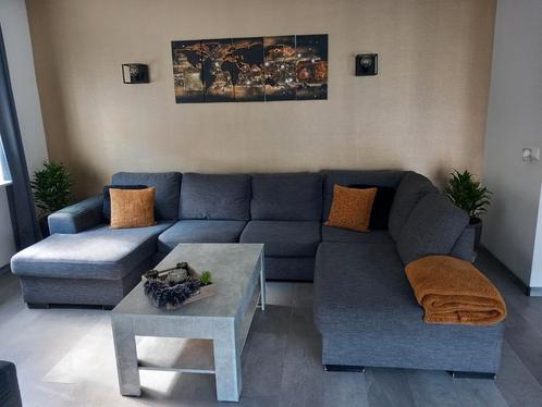 U bank met stoel, Huis en Inrichting, Banken | Complete zithoeken, Gebruikt, Stof, Ophalen