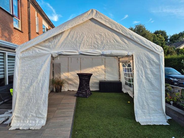4x4, 3x6 en 4x6 partytenten te huur per weekend vanaf €50,-., Tuin en Terras, Partytenten, Gebruikt, Partytent, 5 tot 8 meter