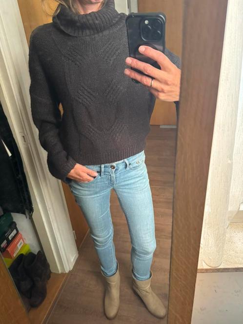* nieuw * heerlijk warme zachte trui met grote kol mt S, Kleding | Dames, Truien en Vesten, Nieuw, Maat 38/40 (M), Bruin, Ophalen of Verzenden