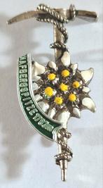 Vintage Edelweiss Bergkristall Piek Broche, Met kristal, 4 tot 7 cm, Gebruikt, Ophalen of Verzenden