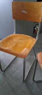 Schoolstoel, Ophalen, Gebruikt, Twee, Bruin