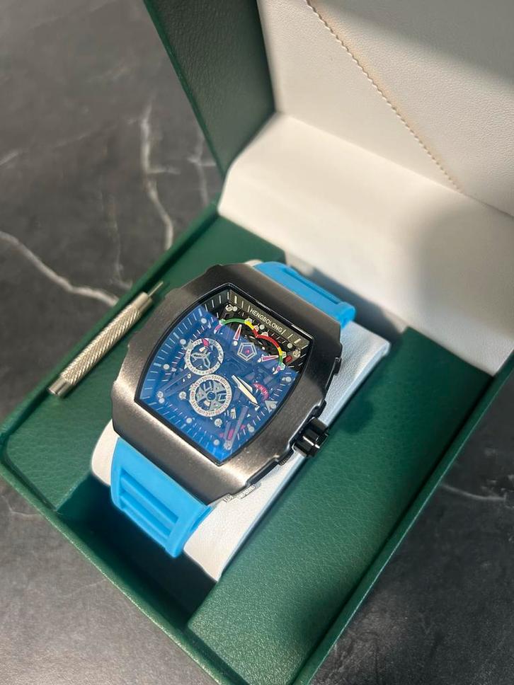 Luxe Automatisch Horloge met Rubberen Band, Sieraden, Tassen en Uiterlijk, Horloges | Heren, Nieuw, Polshorloge, Overige merken