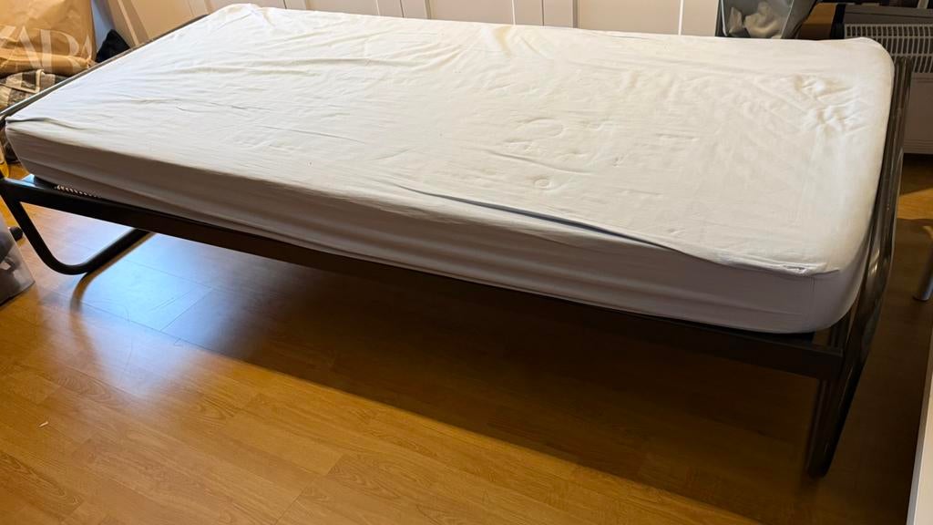 Ledikant, eenpersoons Auping spiraal, Ophalen, Gebruikt, 90 cm, Eenpersoons