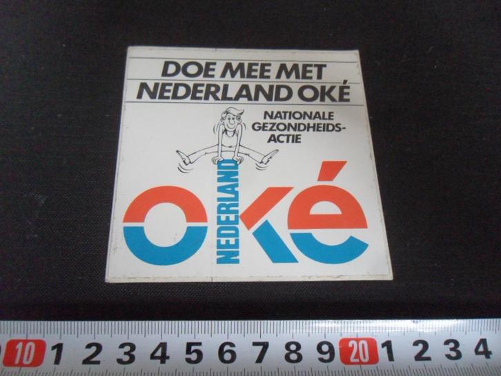 sticker Nederland Oké Doe mee met nederland oke *, Verzamelen, Stickers, Zo goed als nieuw, Bedrijf of Vereniging, Ophalen