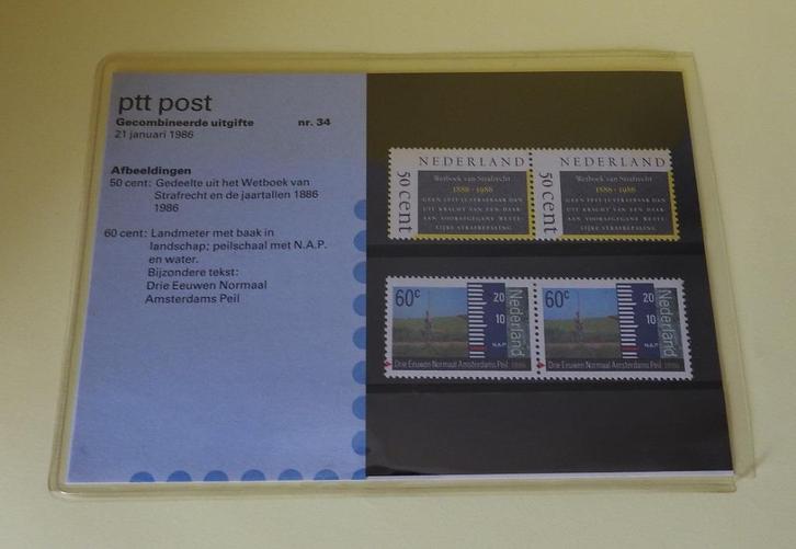 Postzegel mapjes P.T.T.  1986, Postzegels en Munten, Postzegels | Nederland, Postfris, Na 1940, Verzenden