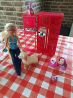 pop + hondjes en spulletjes, Kinderen en Baby's, Speelgoed | Poppen, Gebruikt, Ophalen of Verzenden, Barbie