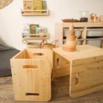 Montessori set van 2 kubus stoeltjes Manine, naturel (nieuw), Jindl, Twee, Overige kleuren, Info@jindl.nl