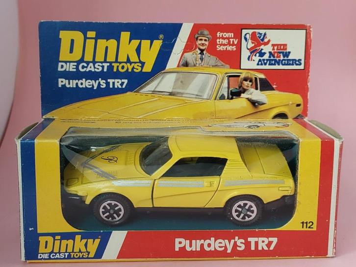 TR7 PURDEY ,s DINKY TOYS UIT 1978 ZEER MOOI ONBESPEELD, Hobby en Vrije tijd, Modelauto's | 1:43, Nieuw, Auto, Dinky Toys, Ophalen of Verzenden