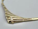 Gouden Ketting met Diamanten. 2025/435, Sieraden, Tassen en Uiterlijk, Antieke sieraden, Ophalen of Verzenden, Goud, Ketting