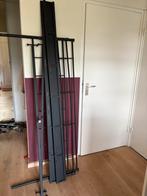 Zwart stalen 2p spijlen bed te koop - 160 x 200., Ophalen