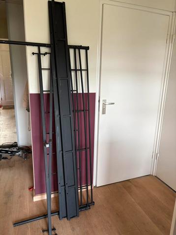 Zwart stalen 2p spijlen bed te koop - 160 x 200. beschikbaar voor biedingen