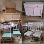 Bed nachtkastje kastje stoelen Queen ann brocante, Huis en Inrichting, Ophalen, Zo goed als nieuw