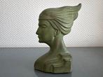 Art Deco Groen Beeld van Vrouw, Ophalen of Verzenden