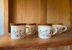 4 vintage mokjes, Verzenden, Zo goed als nieuw, Overige materialen, Minder dan 25 cm