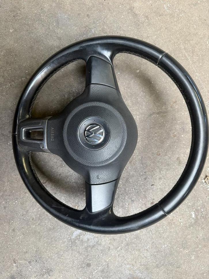 Volkswagen T5 lederen stuurwiel, Auto-onderdelen, Besturing, Volkswagen, Gebruikt, Ophalen of Verzenden
