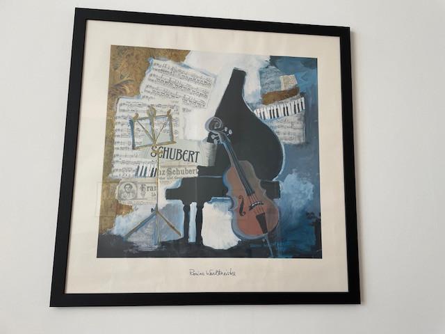 Rosina Wachtmeister - Afbeelding met vleugel en viool - 1998, Antiek en Kunst, Kunst | Litho's en Zeefdrukken, Ophalen