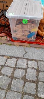 Bak met houten spoor rails, Kinderen en Baby's, Speelgoed | Houten speelgoed, Ophalen of Verzenden, Zo goed als nieuw, Overige typen