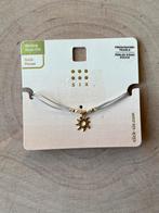 Verstelbare goud geplateerde zilveren armband met parels, Ophalen of Verzenden, Nieuw, Goud, Met bedels of kralen