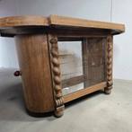vintage curved artdeco barkastje/theekastje /vitrinekastje, Antiek en Kunst, Curiosa en Brocante, Ophalen