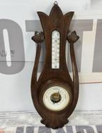 Antiek 1900-10 Veranderlyk Barometer Weerstation donkerhout, Audio, Tv en Foto, Weerstations en Barometers, Ophalen of Verzenden