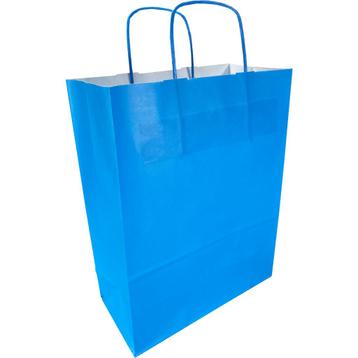 Blauwe papieren tas 25 stuks  beschikbaar voor biedingen