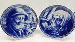2x Royal Boch Delft borden – Zeeman & lezende dame, Antiek en Kunst, Antiek | Wandborden en Tegels, Ophalen of Verzenden