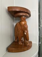 Antieke houten bijzettafel olifant, zonder olifantivoor!, Ophalen