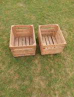 2x fruitkrat houtem kist op zwenkwielen, Huis en Inrichting, Woonaccessoires | Kisten, Ophalen, Gebruikt, Minder dan 50 cm