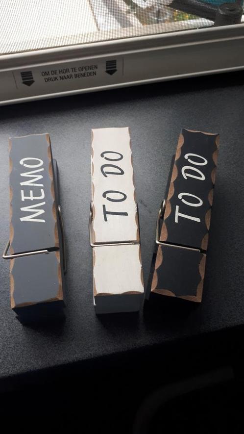 Nw 3 grote MEMO en TO DO knijpers (prijs is alle 3), Huis en Inrichting, Woonaccessoires | Memoborden, Nieuw, Overige typen, Ophalen of Verzenden