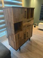 Robuuste bruine houten kast. H:160 B:120 D:48, Huis en Inrichting, Ophalen, 100 tot 150 cm, Zo goed als nieuw, 25 tot 50 cm